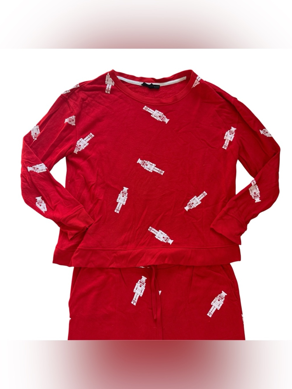 Jane & Delancey Nutcracker Pajama Set M Red Christmas Holiday Lounge Joggers
